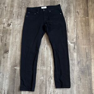 Simon Spurr Black Slim Fit Selvedge Denim Jeans
